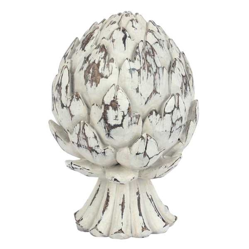 White Artichoke Figurine, 7″