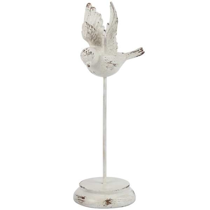 White Bird with Stand, 12.5″