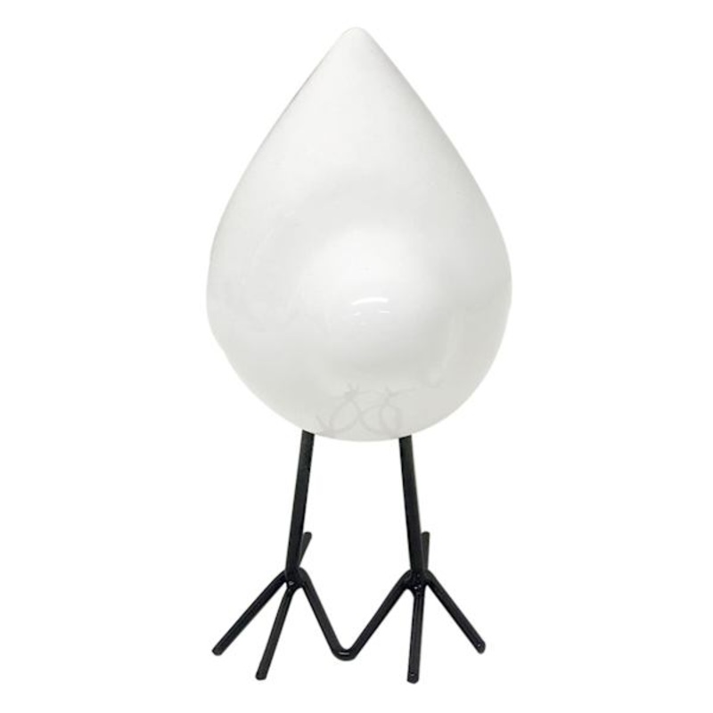 White Ceramic Bird, 6″