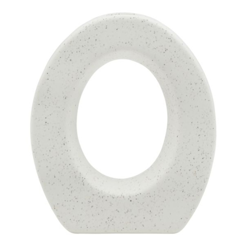 White Ceramic Decor, 7.5″
