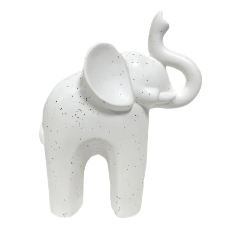 White Ceramic Elephant, 6×7.8