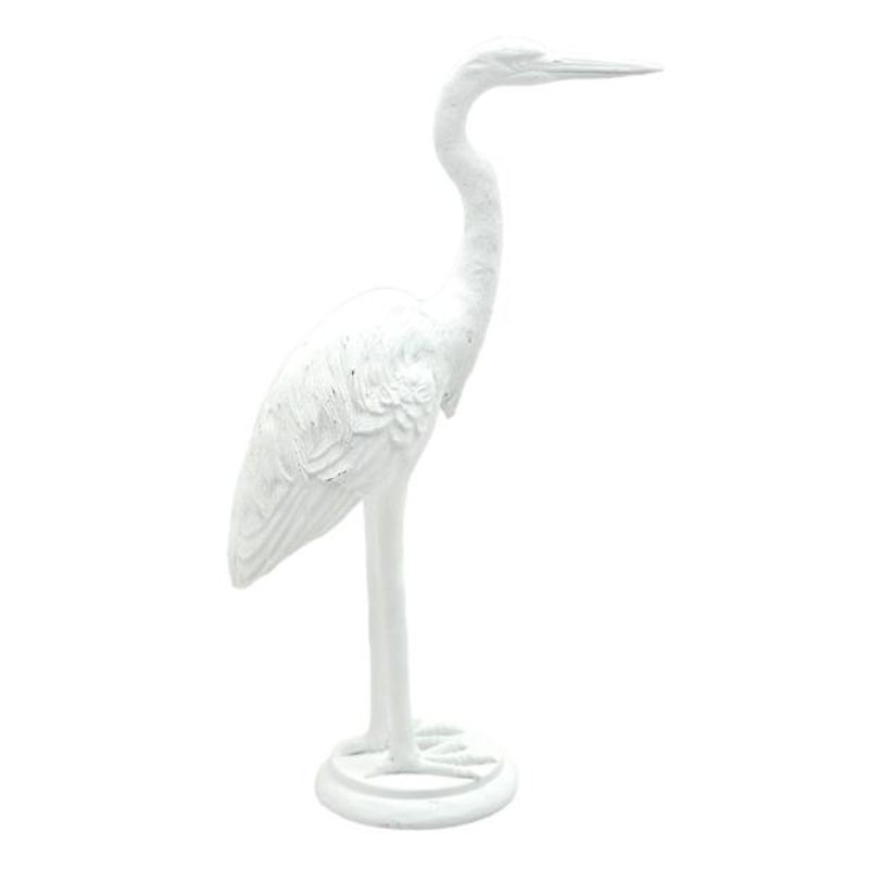 White Egret Figurine, 6×12