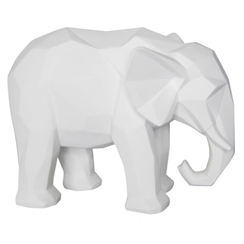 White Elephant Figurine, 8″