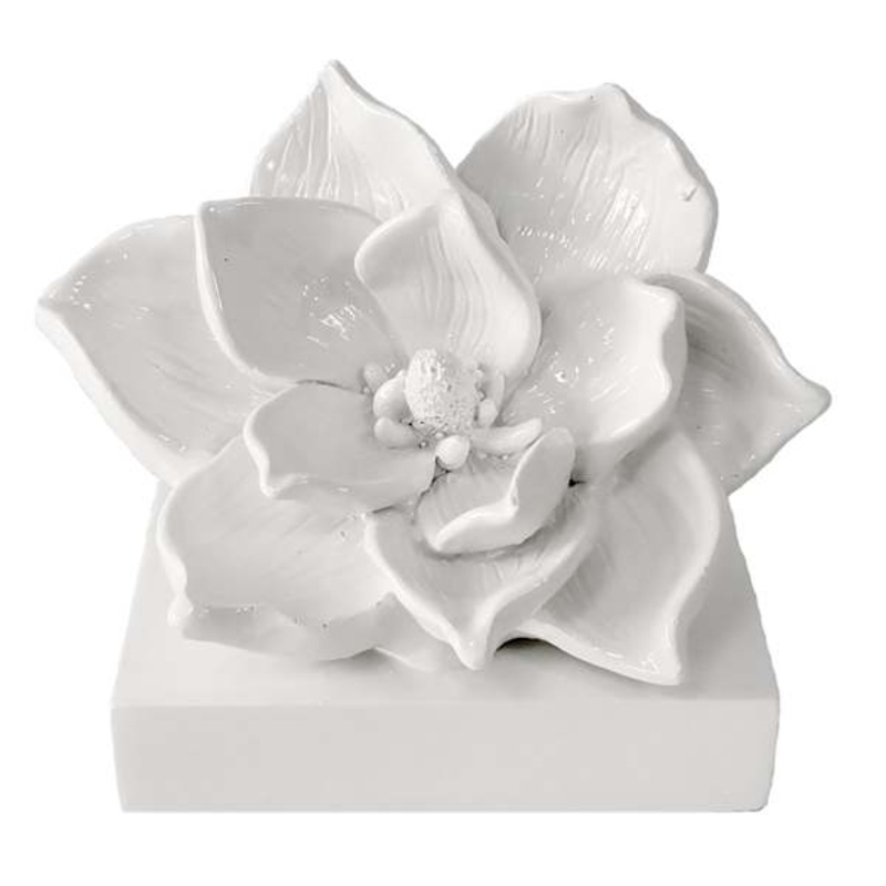 White Flower Figurine, 5.5″