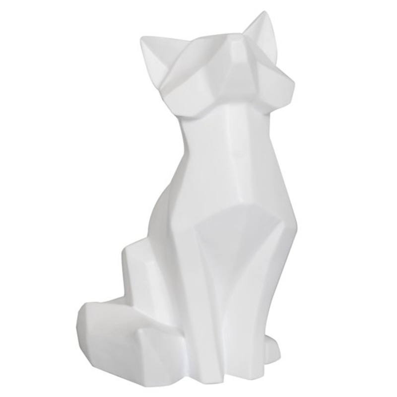 White Fox Figurine, 6″