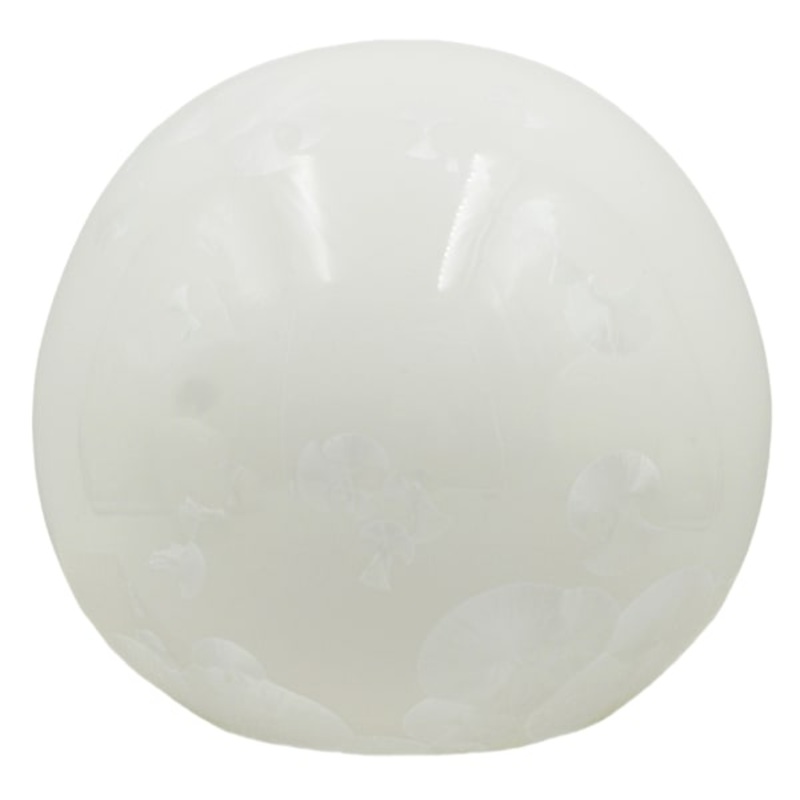 White Irridescent Pattern Decorative Ball, 6″