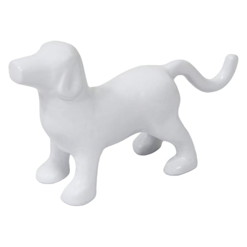 White Metal Dachshund Dog Figurine, 6″