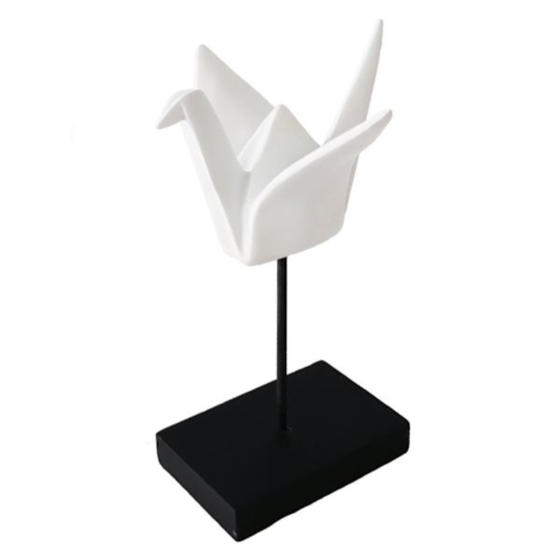 White Origami Design Figurine, 10″
