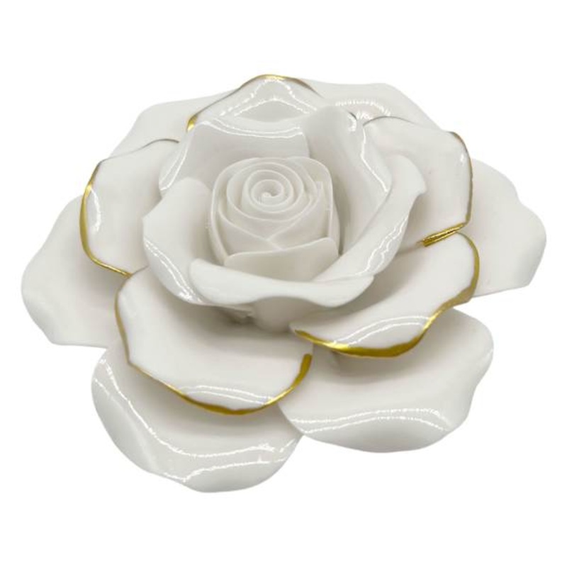 White Porcelain Flower, 4×2