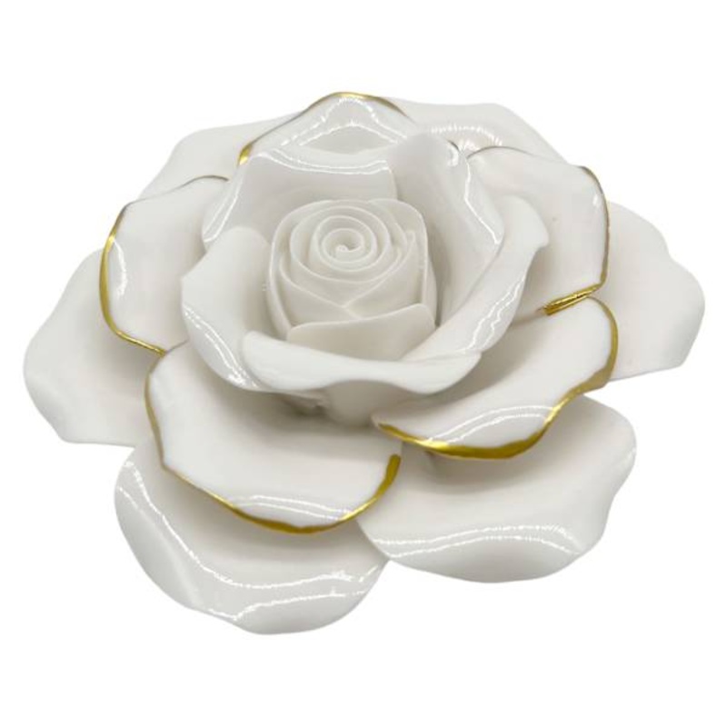 White Porcelain Flower, 5×2