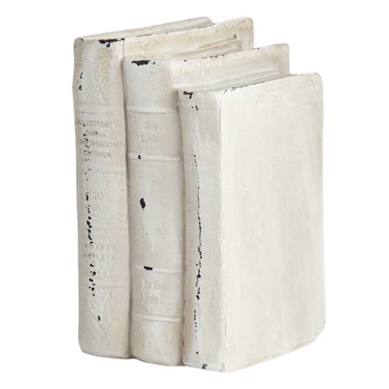 White Stacked Books, 8″