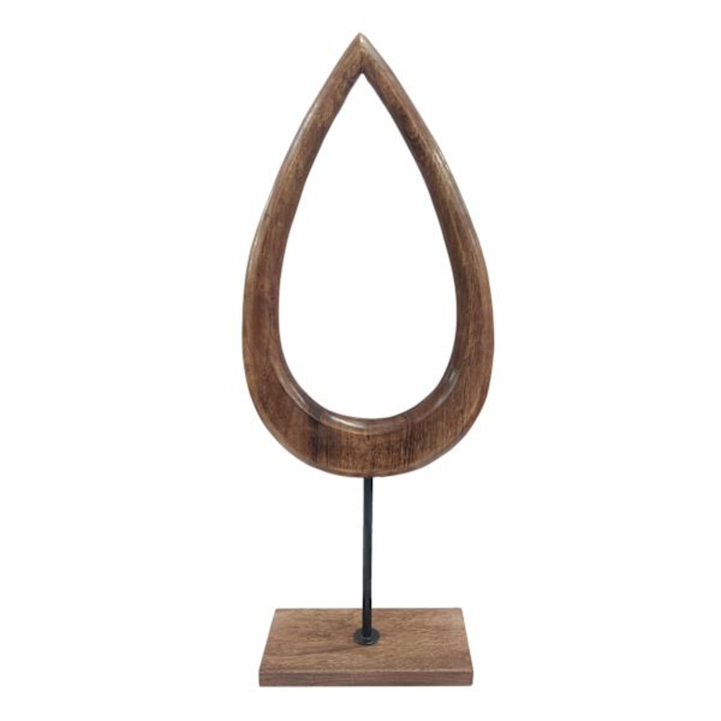 Wooden Teardrop Decor, 29″