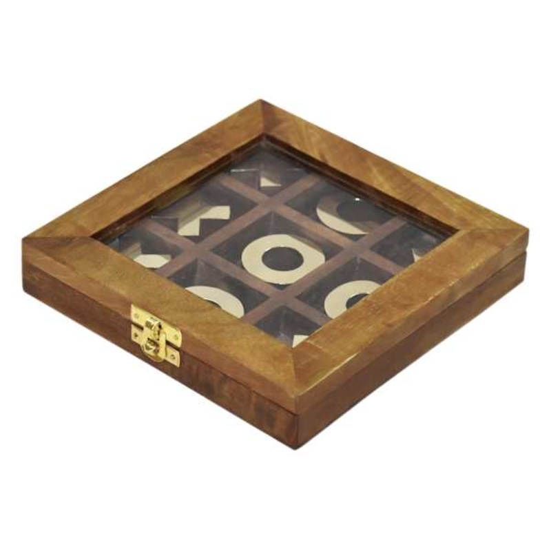 Wooden Tic Tac Toe Game, 7″