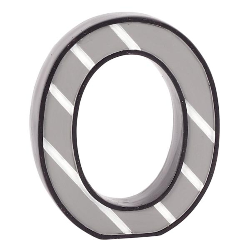5″ Striped Monogram Letter, O