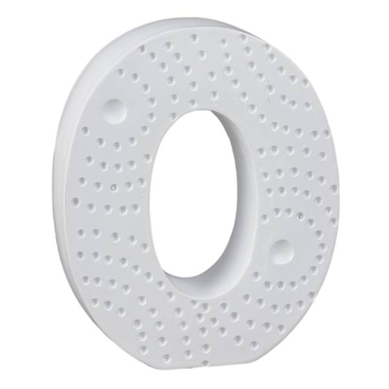 5″ White Monogram Letter, O
