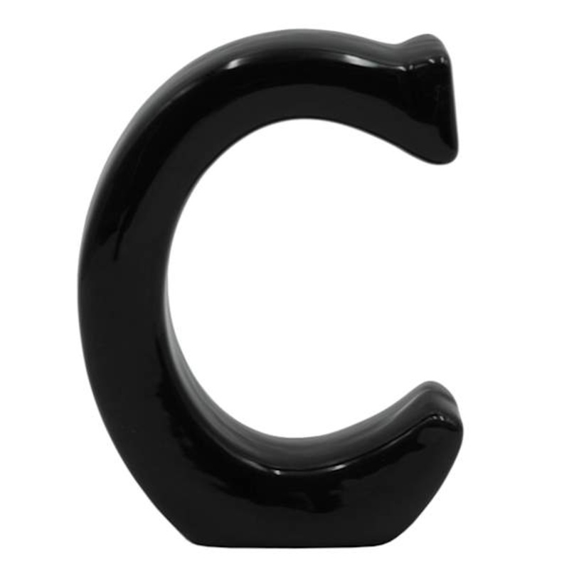 6″ Black Ceramic Letter, C