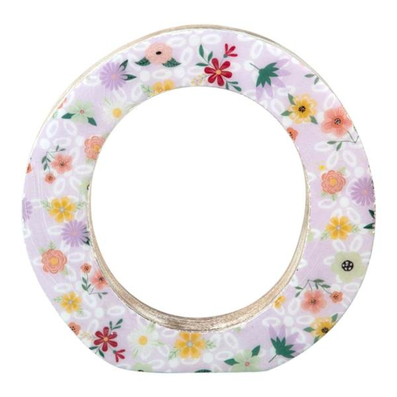 6″ Floral Wooden Letter, O