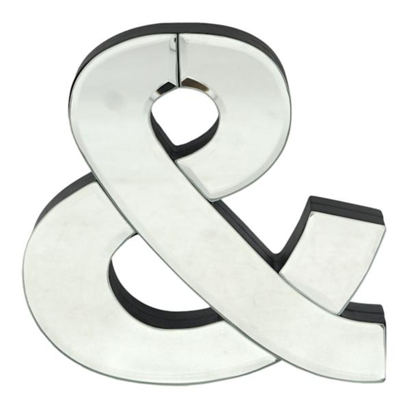 6 Inch Mirrored Monogram Ampersand