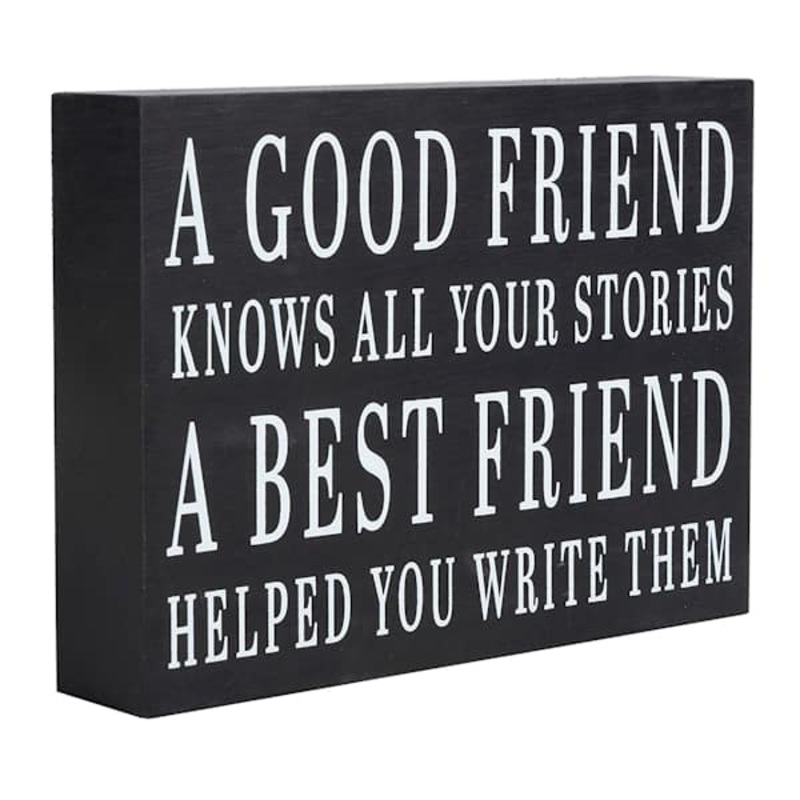 A Good Friend Knows All Your Stories Art Box, 5×7