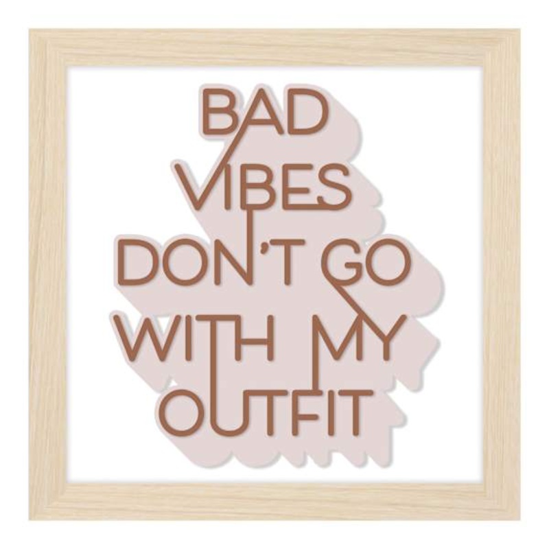 Bad Vibes Framed Art, 6×6