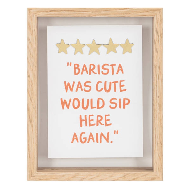 Barista was Cute Tabletop Sign, 9×7