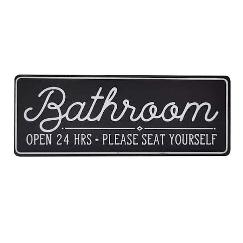Bathroom Plaque, 8×3