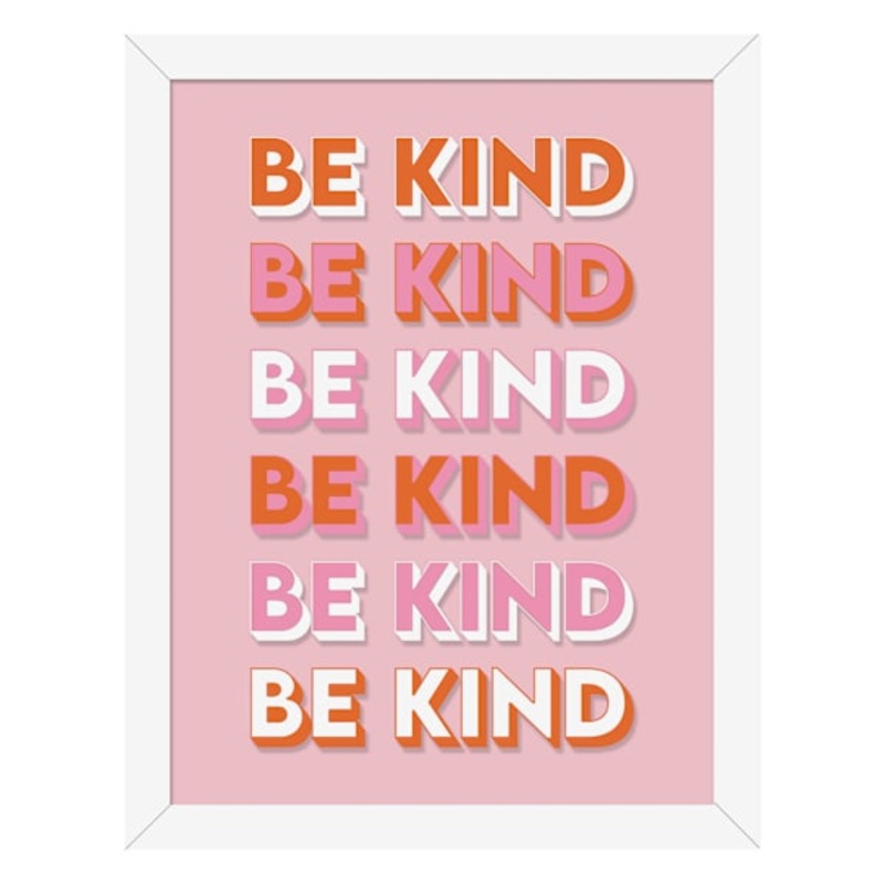 Be Kind Framed Art, 6×8