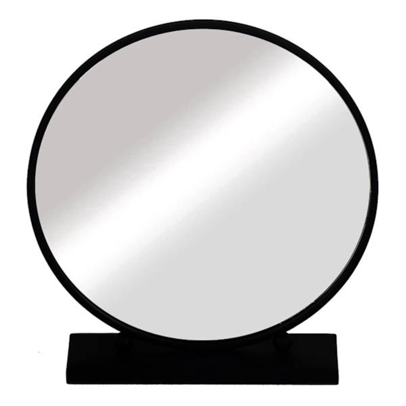 Black Table Mirror, 13″