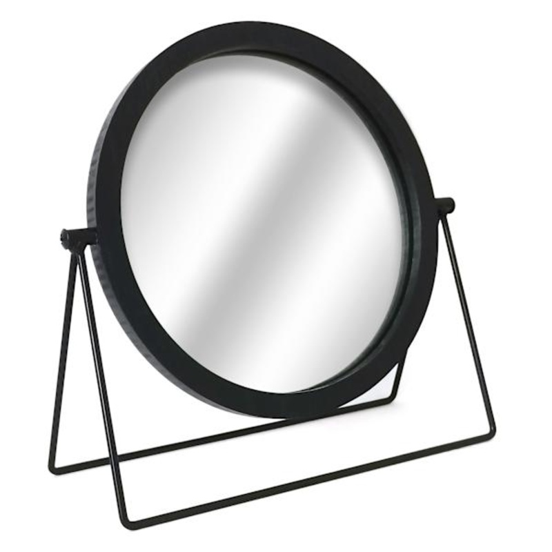 Black Tabletop Mirror, 8.5″