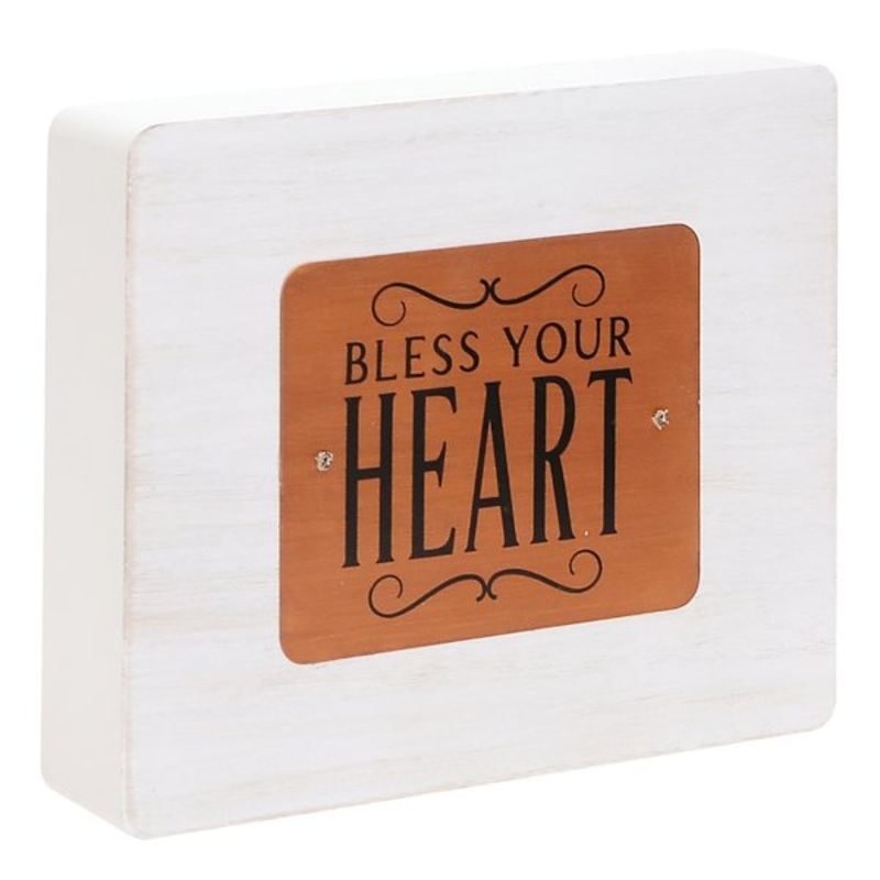 Bless Your Heart Block Sign, 8×10