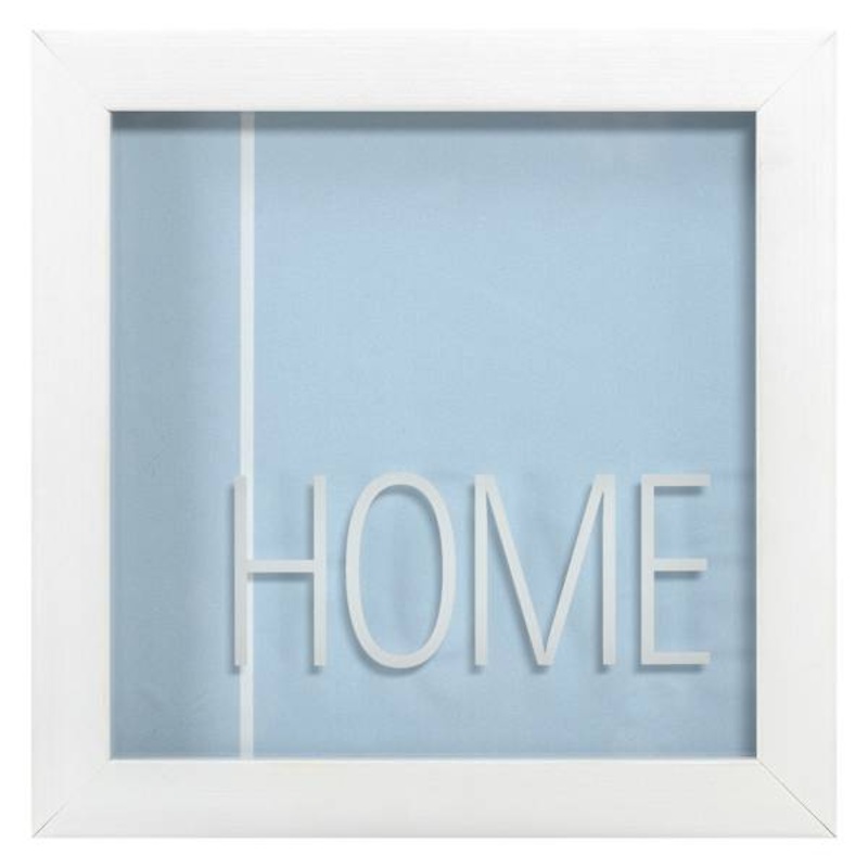 Blue Framed Home Sign, 8″