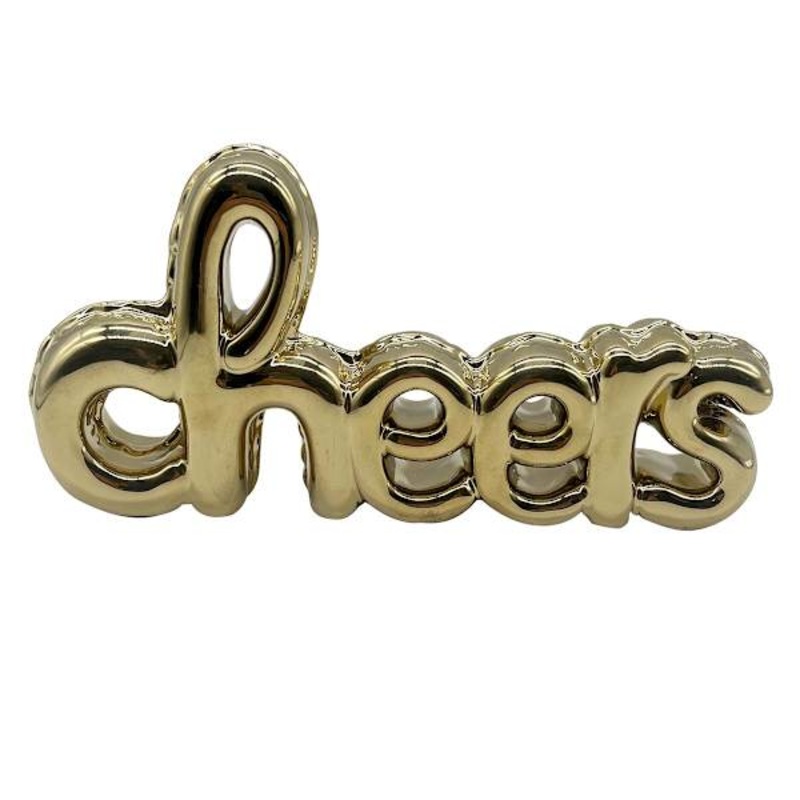 Cheers Ceramic Balloon Sign, 9×6
