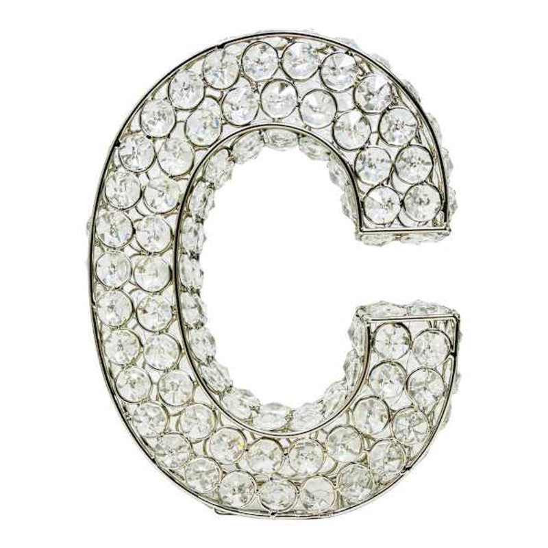 Clear Crystal Monogram Letter, C