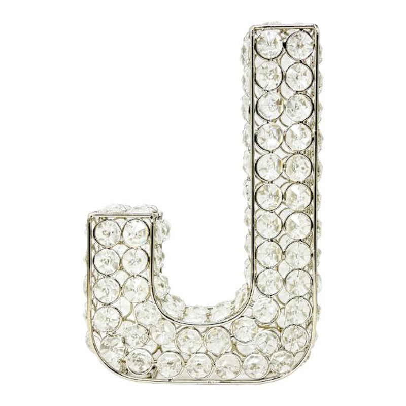 Clear Crystal Monogram Letter, J