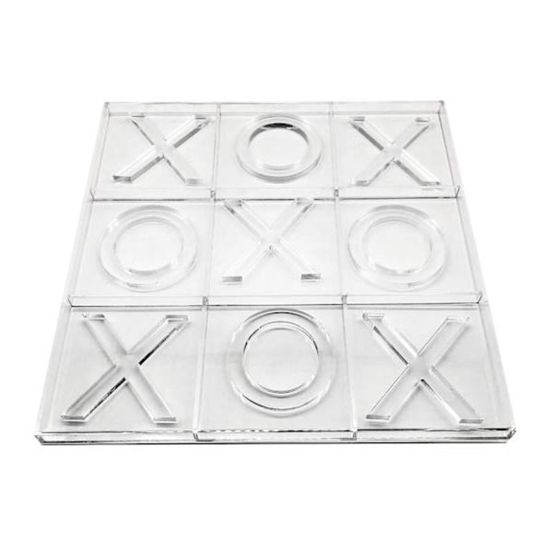 Clear Tic Tac Toe Decor, 12″