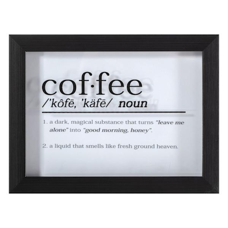 Coffee Definition Block Sign, 8×6