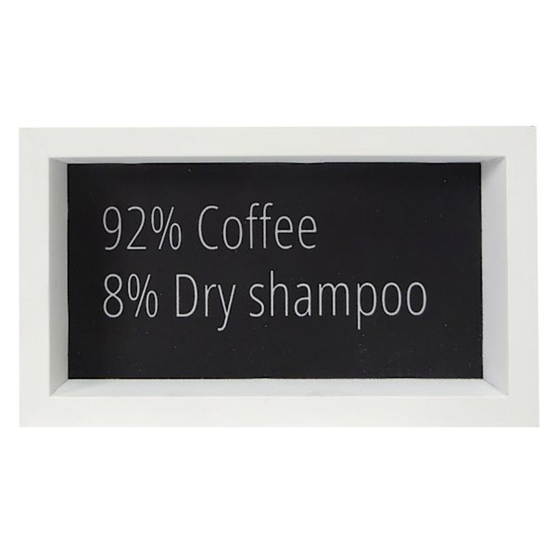 Coffee & Dry Shampoo Block Sign, 8×4