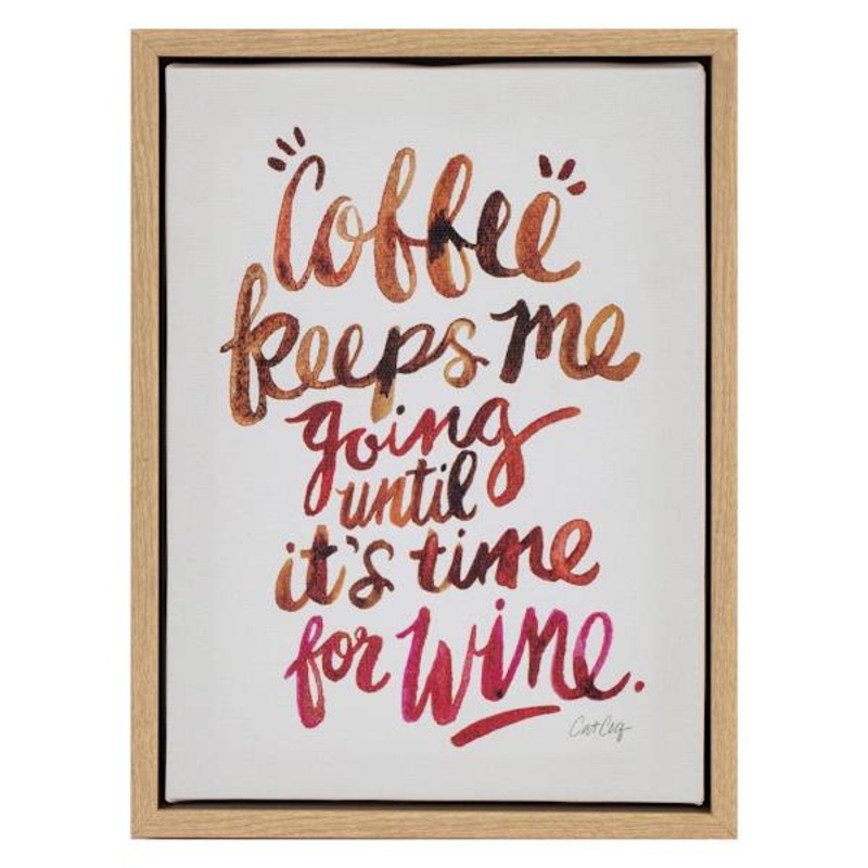 Coffee Keeps Me Going Framed Canvas, 6×8