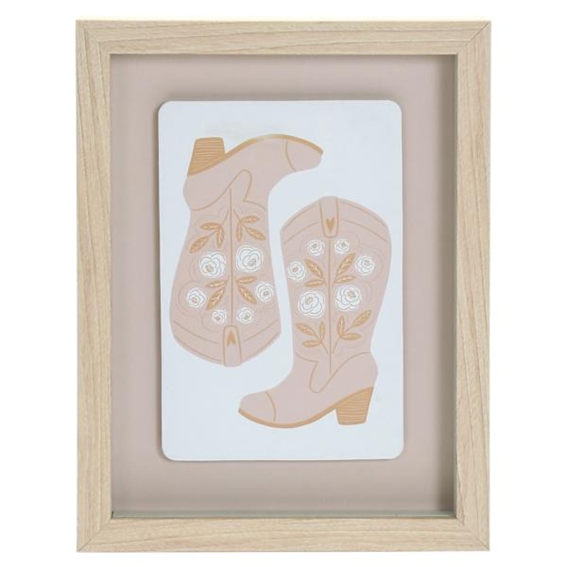 Cowgirl Boots Framed Art, 6×8