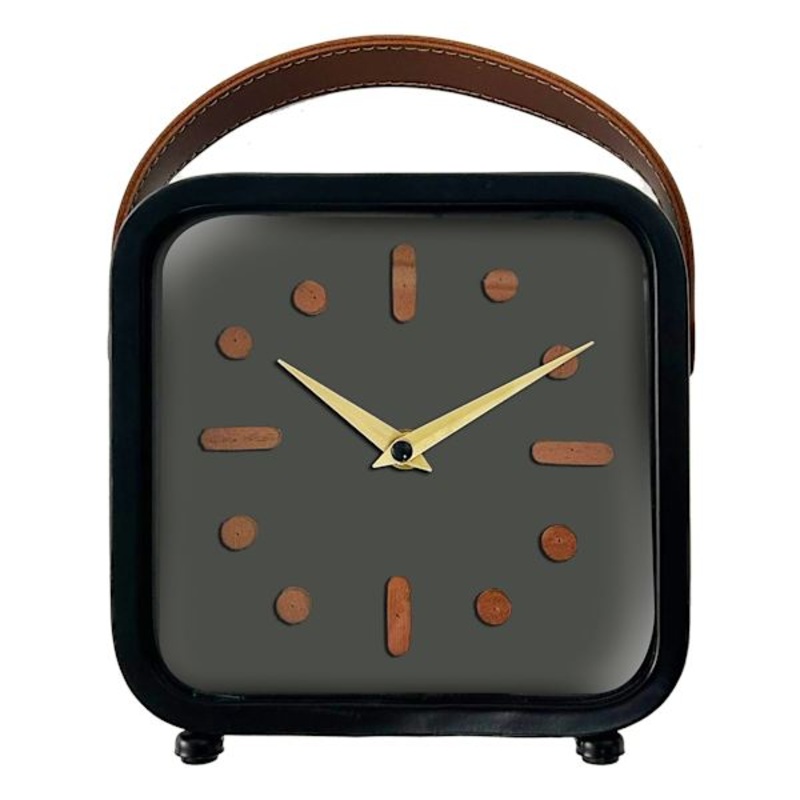 Crosby St. Iron Table Clock, 10″