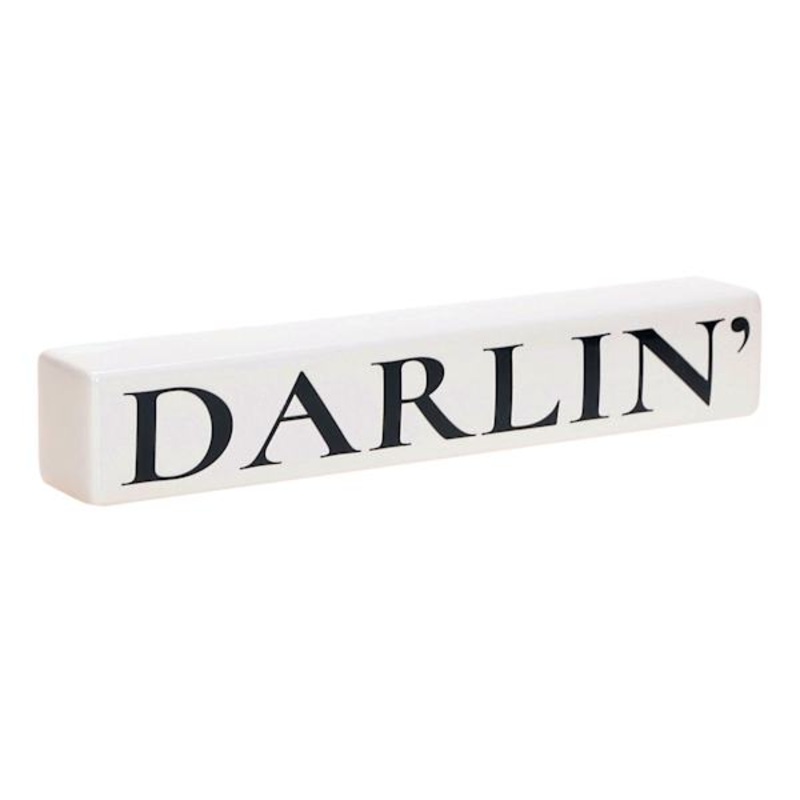 Darlin’ Ceramic Block Sign, 2×12