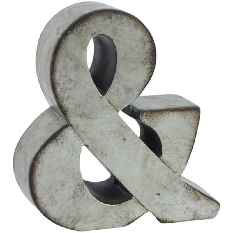 Distressed Ampersand Decor, 6″