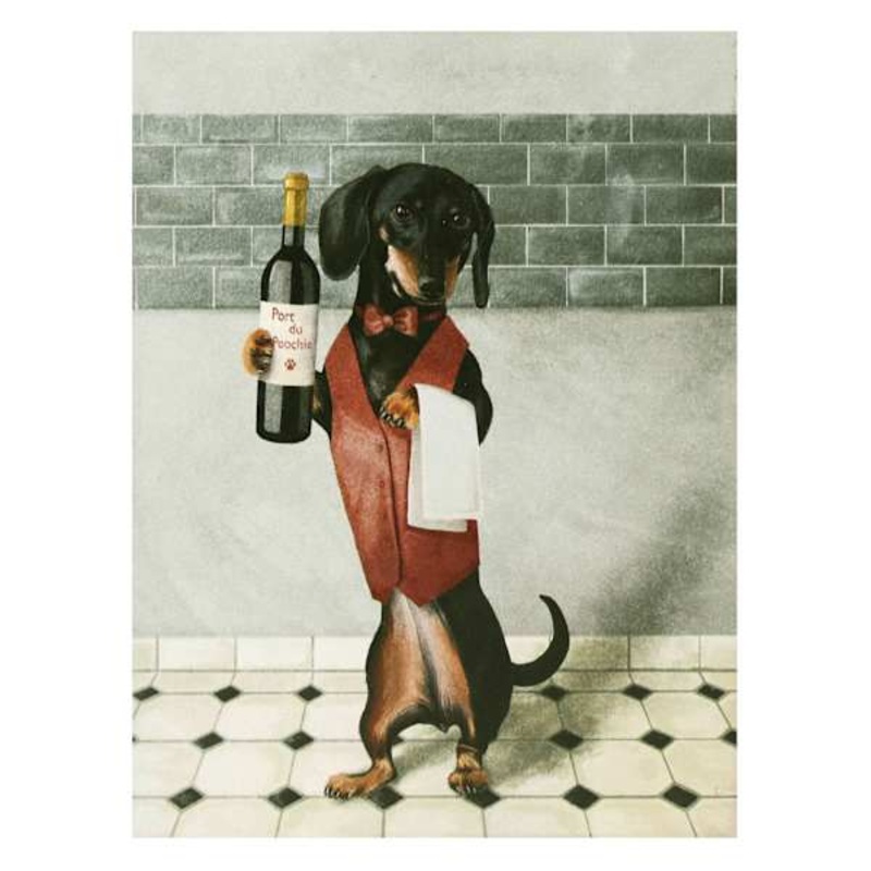 Dog Sommelier Art, 6×8