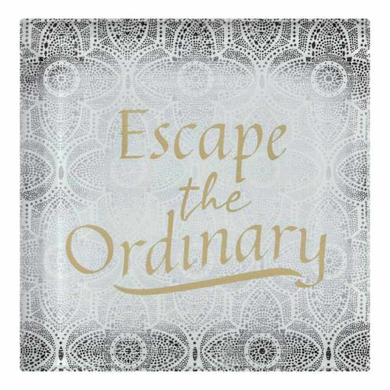 Escape the Ordinary Glass Block Sign, 6″