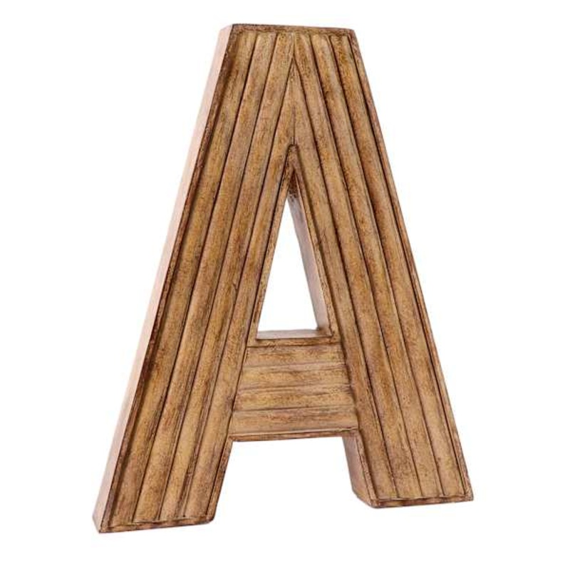 12″ Brown Monogram Letter, A