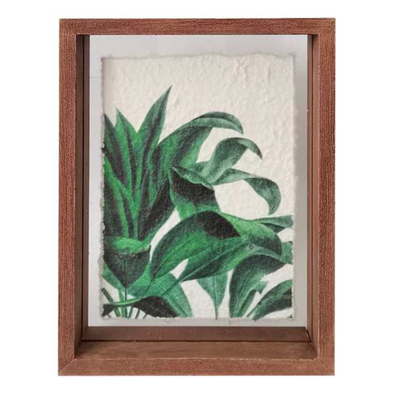 Found & Fable Framed Leaf Print Block, 6×8
