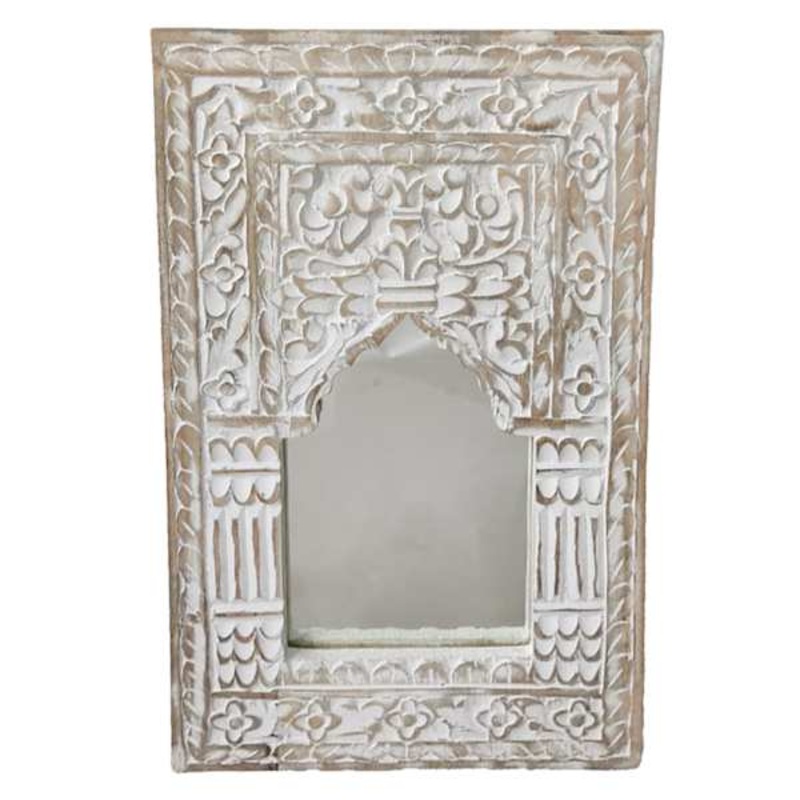 Found & Fable Wood Carved Table Decor, 13.5″