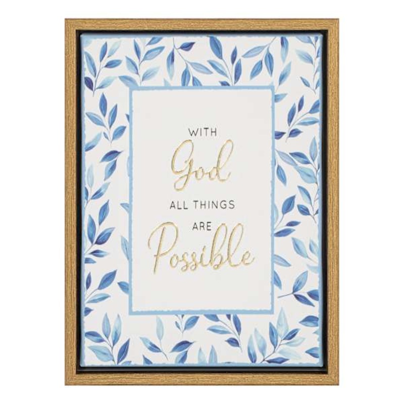 Framed Leaf Pattern Canvas, 6×8