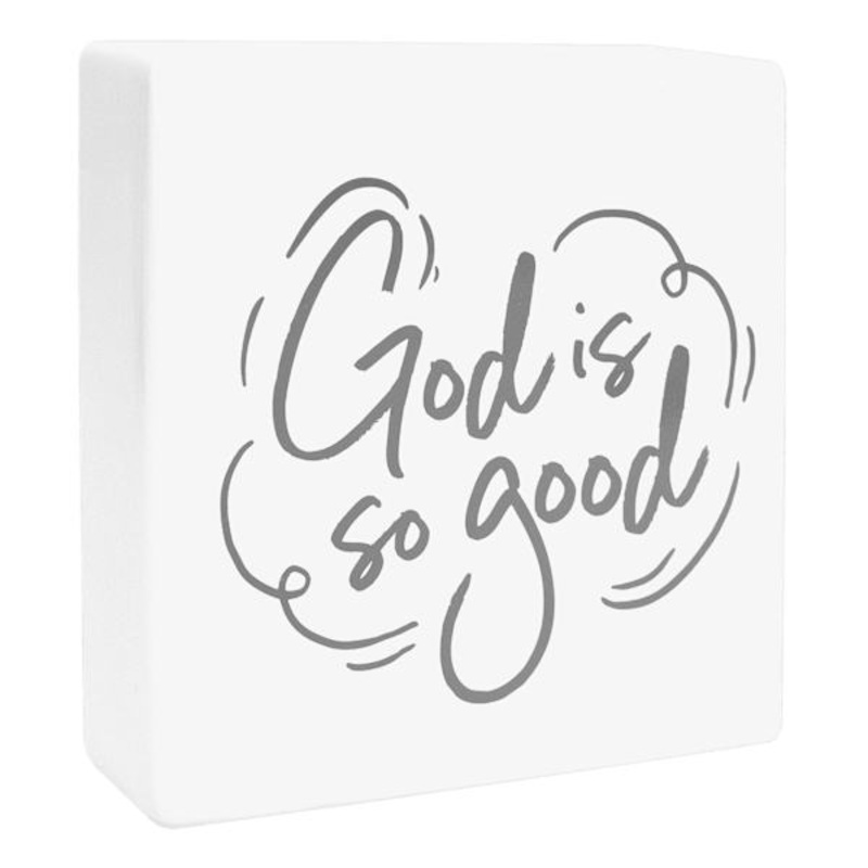 God Is So Good Ceramic Block Sign, 6″