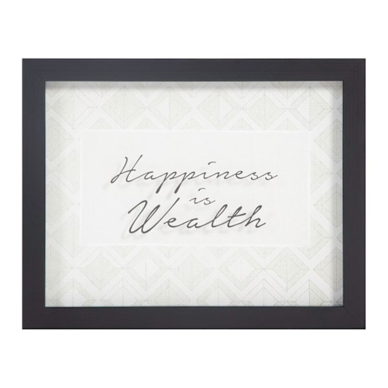 Happiness Is Wealth Sign, 8×10
